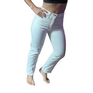 Banana Republic winter cream high rise straight jeans